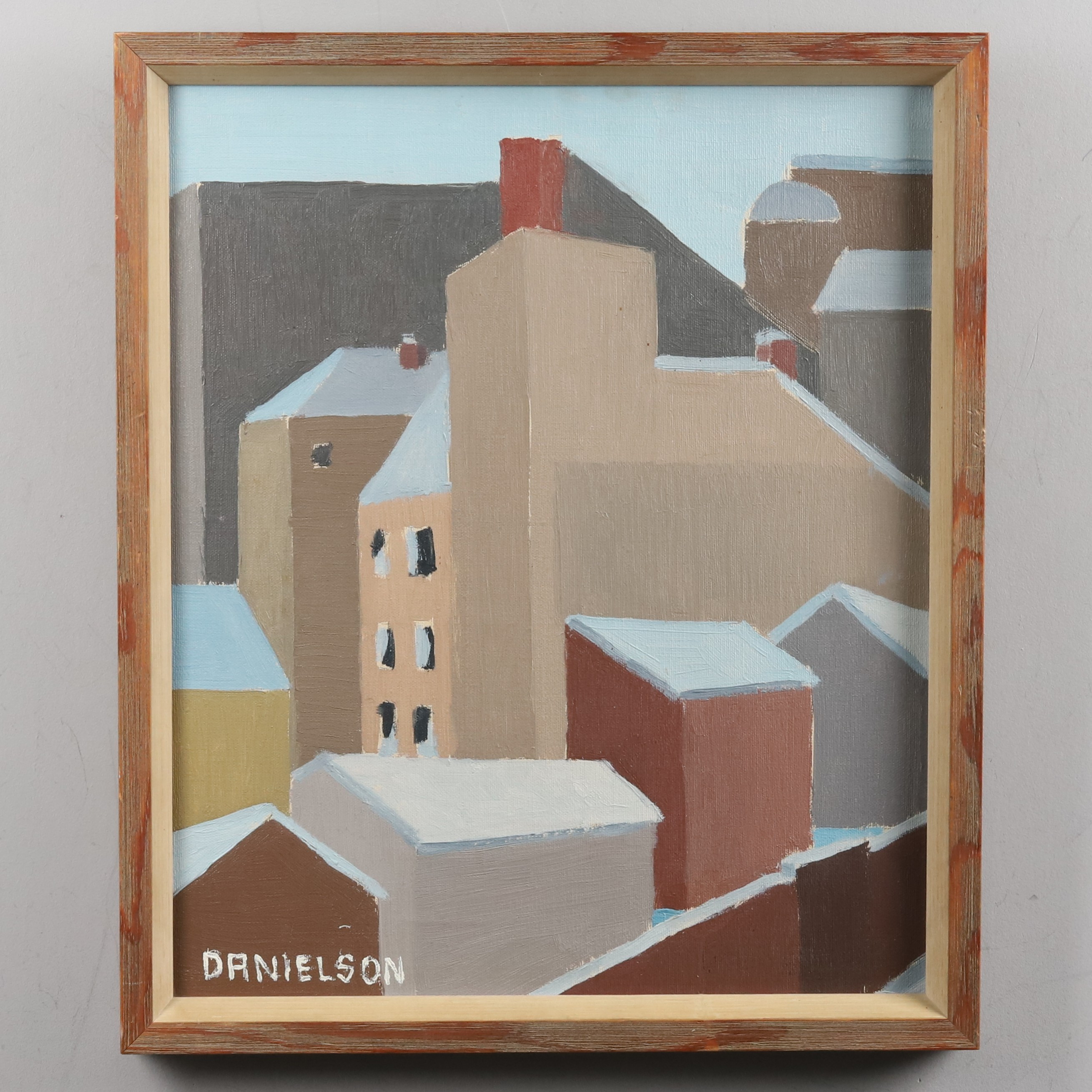 GÖRAN DANIELSON (1937-2011). OLJA PÅ DUK, "Stadsmotiv", signerad.