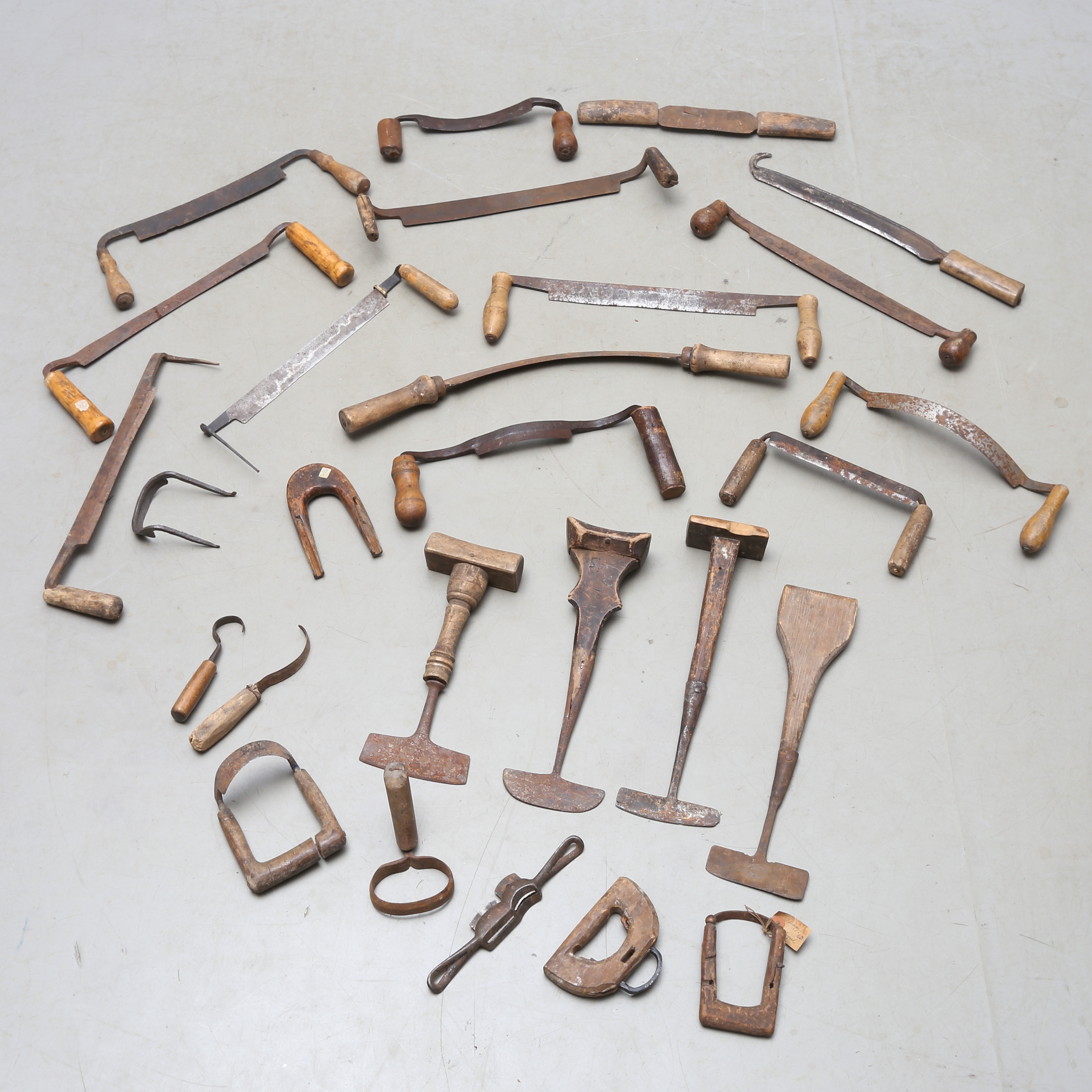 TOOLS, mainly for handling timber, approx. 1800s / 1900s. Swedish Folk ...