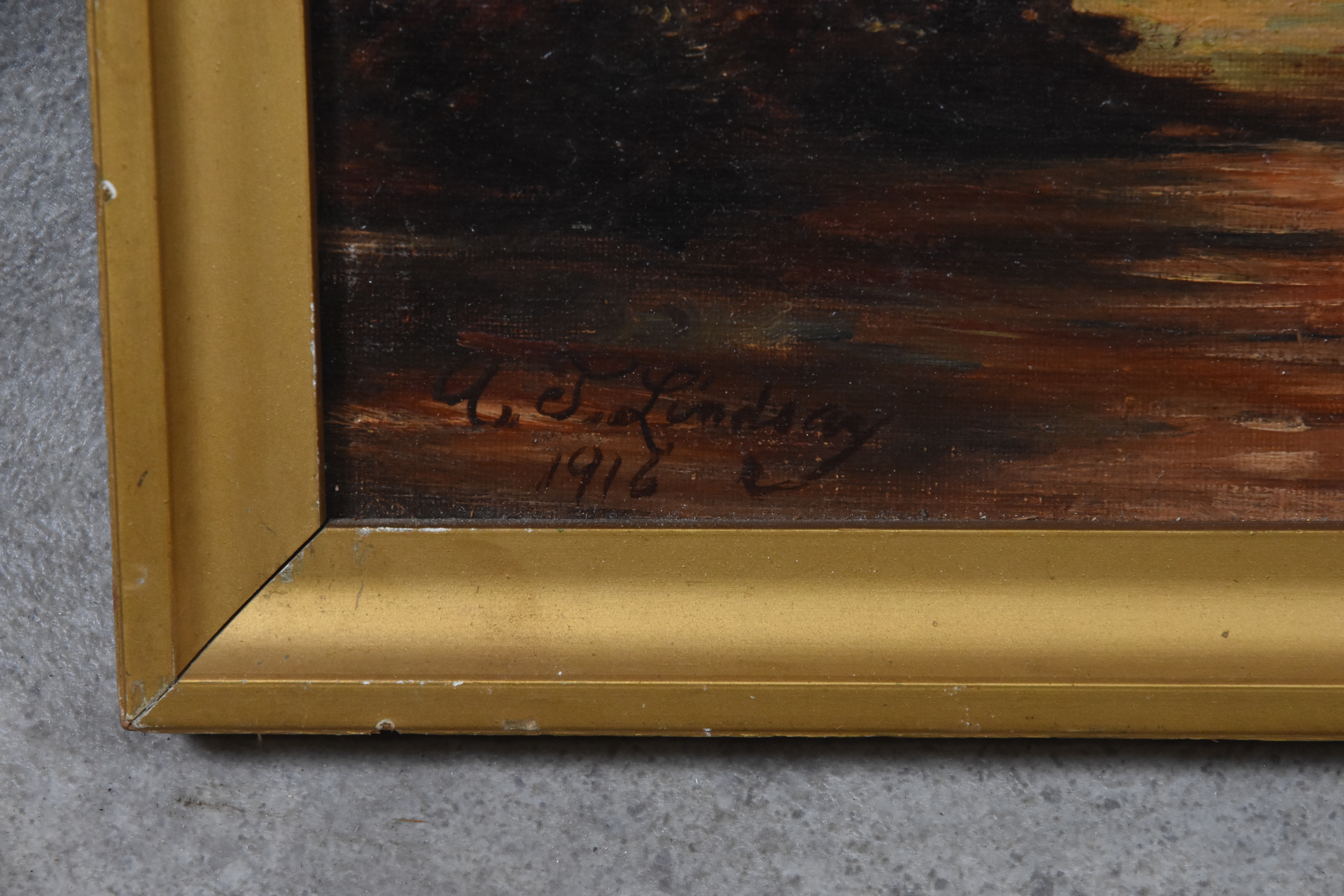 Images for 579978. AT LINDSAY. oil on canvas, signed, dated 1916.