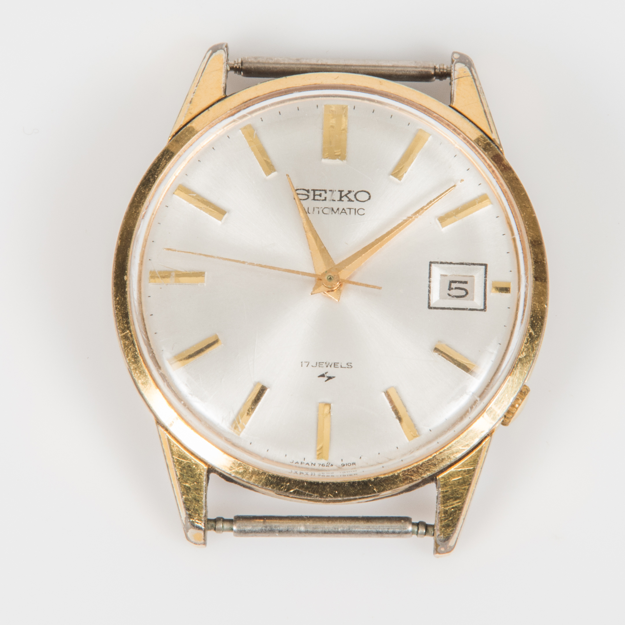 seiko automatic 17 jewels gold watch