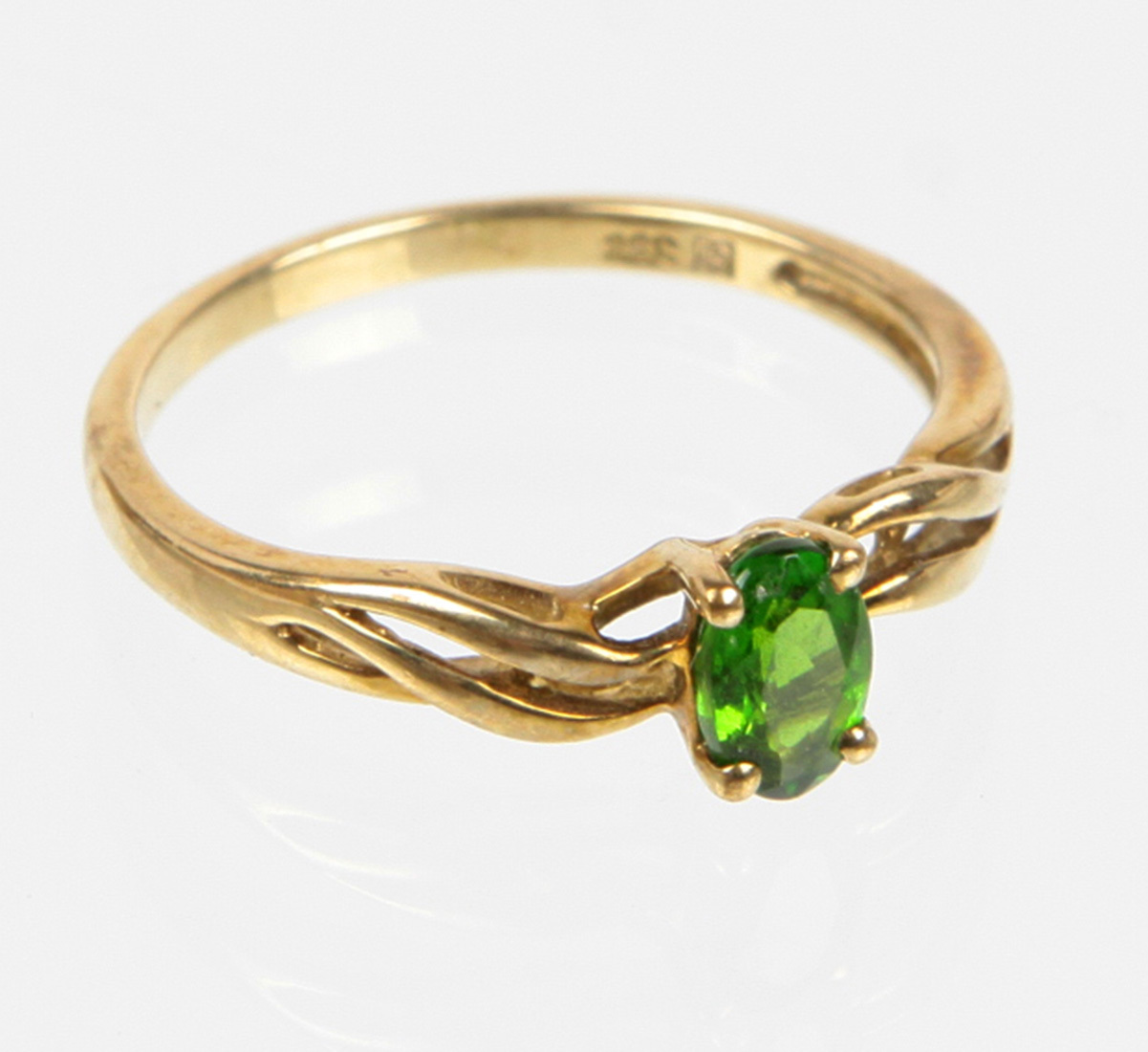 Chrome Diopsid Ring Yellow Gold Gold 333 Jewellery Gemstones Rings Auctionet
