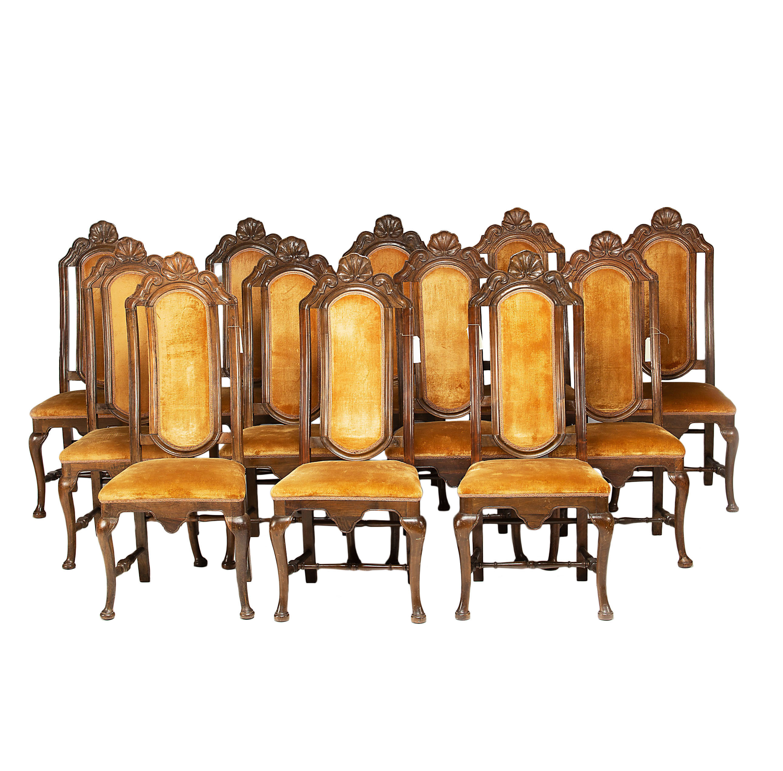 Set Of Twelve Spanish Chairs Of English Style In Carved
