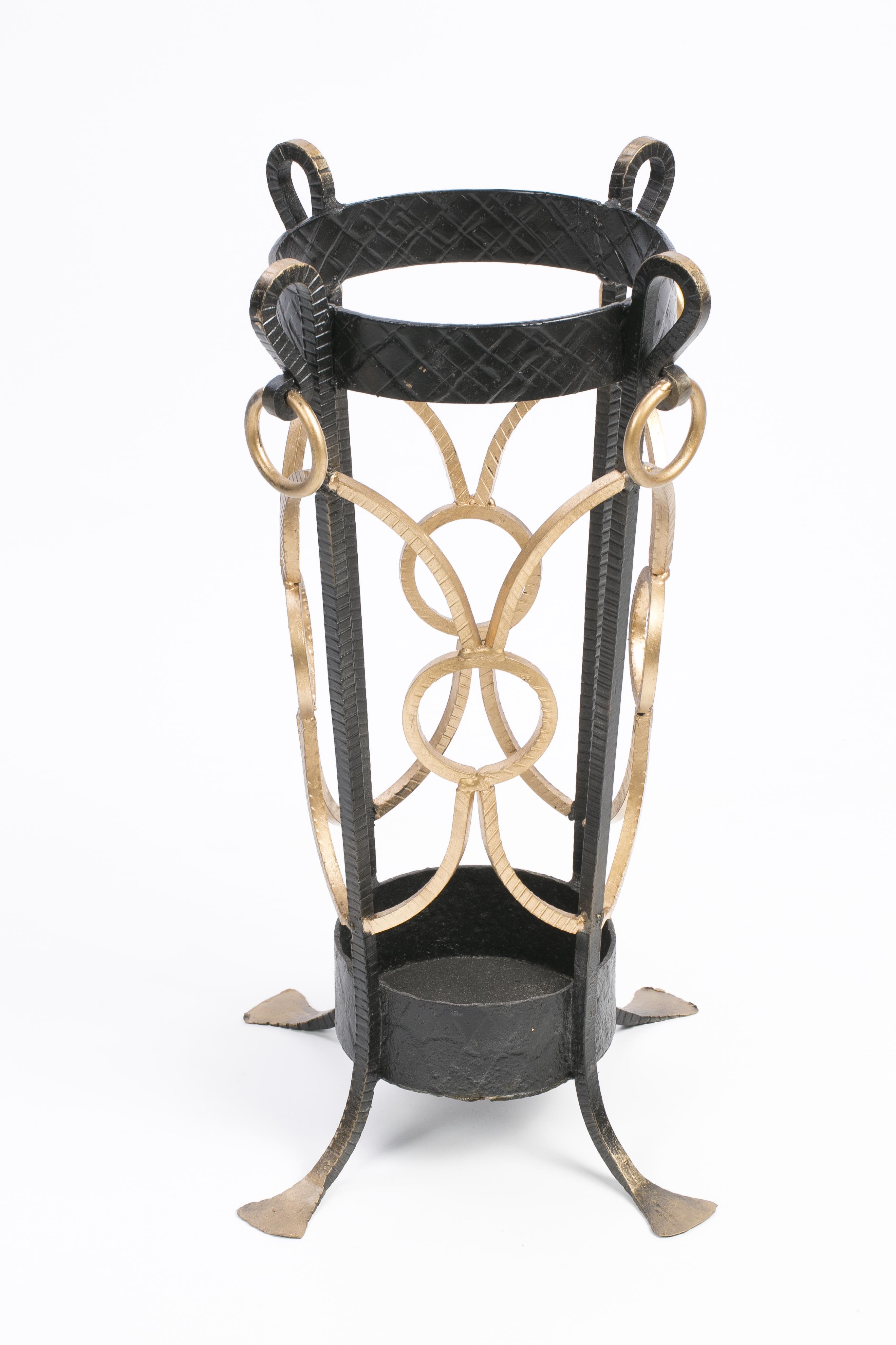 Images for 995288. French Art Déco umbrella stand in wrought, painted